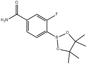 3-Fluoro-4-(tetraMethyl-1,3,2-dioxaborolan-2-yl)benzaMide Struktur