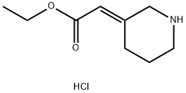 (E)-Ethyl 2-(piperidin-3-ylidene)acetate hydrochloride Struktur