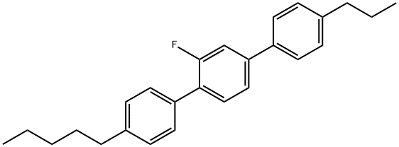 1,1':4',1''-TERPHENYL, 2'-FLUORO-4-PENTYL-4''-PROPYL- Struktur