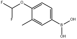 4-difluoromethoxy-3-methyl-benzeneboronic acid Struktur