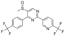 5-(METHYLSULPHINYL)-4-(4-(TRIFLUOROMETHYL)PHENYL)-2-(6-(TRIFLUOROMETHYL)PYRIDIN-3-YL)PYRIMIDINE Struktur