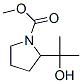 1-Pyrrolidinecarboxylic  acid,  2-(1-hydroxy-1-methylethyl)-,  methyl  ester Struktur