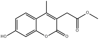 methyl 2-(7-hydroxy-4-methyl-2-oxo-2H-chromen-3-yl)acetate Struktur