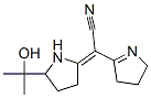 2H-Pyrrole-5-acetonitrile,  3,4-dihydro--alpha--[5-(1-hydroxy-1-methylethyl)-2-pyrrolidinylidene]-,  (-alpha-Z)- Struktur