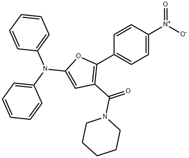 Methanone,  [5-(diphenylamino)-2-(4-nitrophenyl)-3-furanyl]-1-piperidinyl- Struktur