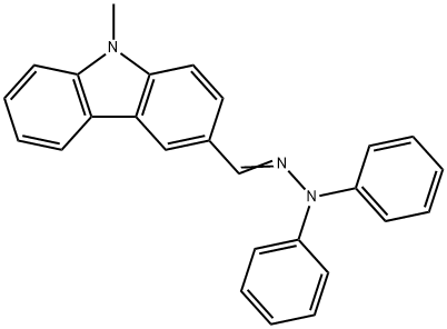 9-METHYL-9H-CARBAZOLE-3-CARBOXALDEHYDE DIPHENYLHYDRAZONE) Struktur