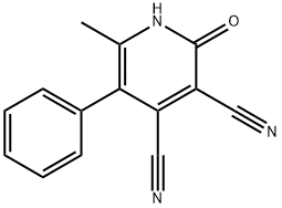 3,4-Pyridinedicarbonitrile,  1,2-dihydro-6-methyl-2-oxo-5-phenyl- Struktur