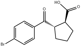 (1S,2S)-2-(4-Bromobenzoyl)cyclopentanecarboxylic acid Struktur