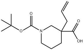 1,3-Piperidinedicarboxylic acid, 3-(2-propen-1-yl)-, 1-(1,1-dimethylethyl) ester Struktur