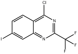 QUINAZOLINE, 4-CHLORO-7-IODO-2-(TRIFLUOROMETHYL)- Struktur