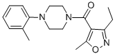 Methanone, (3-ethyl-5-methyl-4-isoxazolyl)[4-(2-methylphenyl)-1-piperazinyl]- Struktur