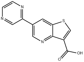 6-(PYRAZIN-2-YL)THIENO[3,2-B]PYRIDINE-3-CARBOXYLIC ACID Struktur