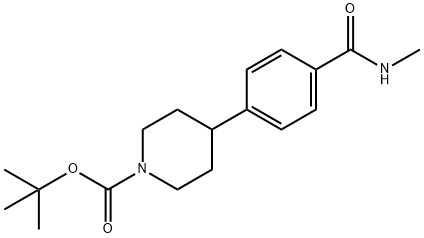 1-N-BOC-4-(4-METHYLCARBAMOYLPHENYL)PIPERIDINE Struktur