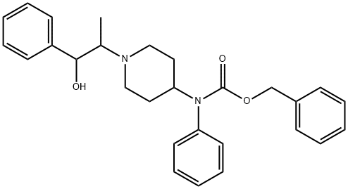 2-(4-N-CBZ-PHENYLAMINO-PIPERIDIN-1-YL)-1-PHENYLPROPANOL Struktur