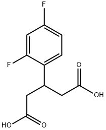 3-(2,4-DIFLUOROPHENYL)PENTANEDIOIC ACID Structure