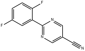 2-(2,5-Difluoro-phenyl)-pyrimidine-5-carbonitrile Struktur