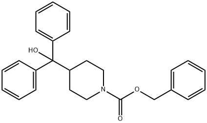 4-(HYDROXY-DIPHENYL-METHYL)-PIPERIDINE-1-CARBOXYLIC ACID BENZYL ESTER Struktur