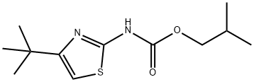 Carbamic  acid,  [4-(1,1-dimethylethyl)-2-thiazolyl]-,  2-methylpropyl  ester  (9CI) Struktur