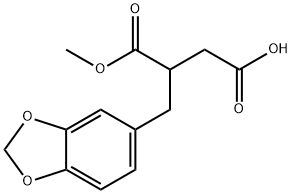 BUTANEDIOIC ACID, (1,3-BENZODIOXOL-5-YLMETHYL)-, 1-METHYL ESTER Struktur