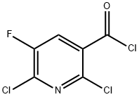 2,6-二氯-5-氟煙酰氯 結構式