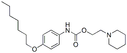 2-piperidinoethyl-4-heptyloxyphenylcarbamate Struktur