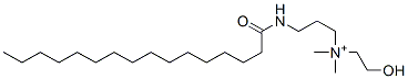 N-(2-hydroxyethyl)-N,N-dimethyl-3-[(1-oxo-hexadecyl)amino]-1-Propanaminium Struktur