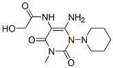 Glycolamide,  N-(6-amino-1,2,3,4-tetrahydro-3-methyl-2,4-dioxo-1-piperidino-5-pyrimidinyl)-  (7CI) Struktur