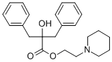 2-piperidinoethyl dibenzylglycolate Struktur