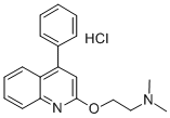 4-Phenyl-2-((2,2-dimethylamino)ethoxy)quinoline hydrochloride Struktur