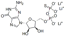 GUANOSINE 5'-O-(2-THIODIPHOSPHATE) TRILITHIUM SALT Structure