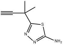 5-(1,1-Dimethyl-2-propyn-1-yl)-1,3,4-thiadiazol-2-amine Struktur