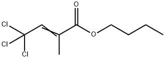 Butyl 4,4,4-trichloro-2-methyl but-2-enoate Struktur