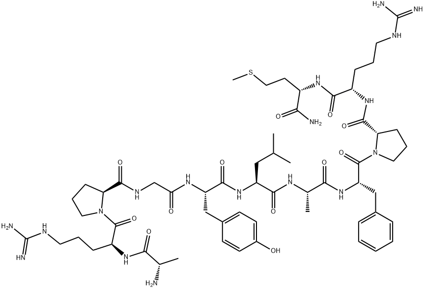 ALA-ARG-PRO-GLY-TYR-LEU-ALA-PHE-PRO-ARG- MET AMIDE Struktur