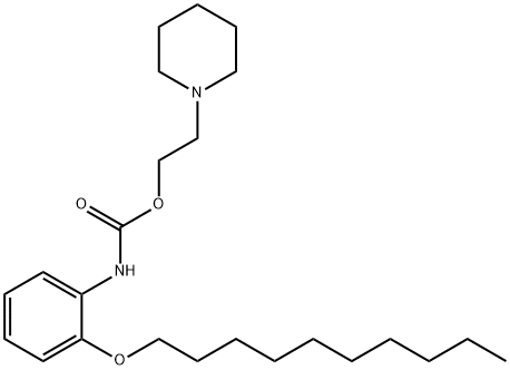 2-(1-piperidinyl)ethyl 2-(decyloxy)phenylcarbamate Struktur