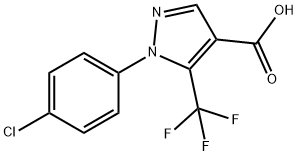 2-(4-CHLOROPHENYL)-3-(TRIFLUOROMETHYL)PYRAZOLE-4-CARBOXYLIC ACID Struktur