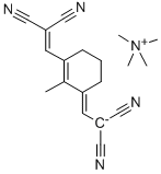 METHANAMINIUM, N,N,N-TRIMETHYL-, SALT WITH [[3-(2,2-DICYANOETHENYL)-2-METHYL-2-CYCLOHEXEN-1-YLIDENE]METHYL]PROPANEDINITRILE (1:1) Struktur