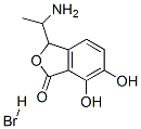 3-(1-aminoethyl)-6,7-dihydroxy-3H-isobenzofuran-1-one hydrobromide Struktur