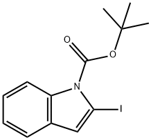 2-ヨード-N-(TERT-ブチルトキシカルボニル)インドール 化學(xué)構(gòu)造式