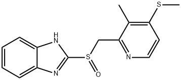 4-Desmethoxypropoxyl-4-methylthio Rabeprazole Struktur