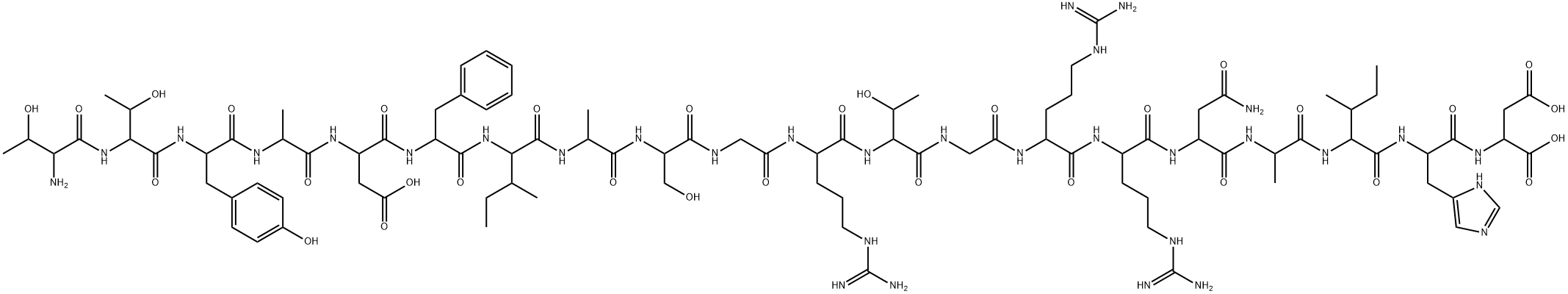 H-THR-THR-TYR-ALA-ASP-PHE-ILE-ALA-SER-GLY-ARG-THR-GLY-ARG-ARG-ASN-ALA-ILE-HIS-ASP-OH Structure