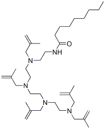 N-[14-methyl-3,6,9,12-tetrakis(2-methylallyl)-3,6,9,12-tetraazapentadec-14-en-1-yl]nonan-1-amide Struktur