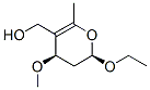 2H-Pyran-5-methanol,2-ethoxy-3,4-dihydro-4-methoxy-6-methyl-,cis-(9CI) Struktur