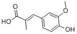 3-(4-HYDROXY-3-METHOXY-PHENYL)-2-METHYL-ACRYLIC ACID, 99865-71-1, 結(jié)構(gòu)式