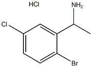 1-(2-Bromo-5-chlorophenyl)-ethylamine hydrochloride Struktur