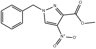 methyl 1-benzyl-4-nitro-1H-pyrazole-3-carboxylate Struktur