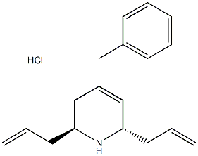 (2S,6S)-2,6-diallyl-4-benzyl-1,2,3,6-tetrahydropyridine hydrochloride Struktur