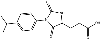 3-[1-(4-Isopropylphenyl)-2,5-dioxoimidazolidin-4-yl]propanoic acid Struktur