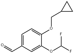 4-Cyclopropylmethoxy-3-difluoromethoxybenzaldehyde Struktur