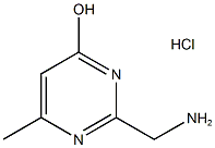 2-(Aminomethyl)-6-methyl-4-pyrimidinol hydrochloride Struktur