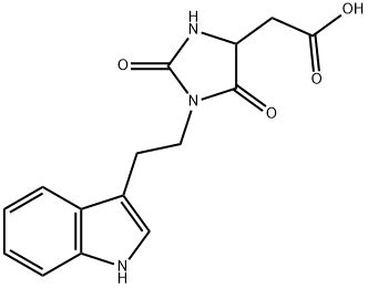 {1-[2-(1H-Indol-3-yl)ethyl]-2,5-dioxoimidazolidin-4-yl}acetic acid Struktur